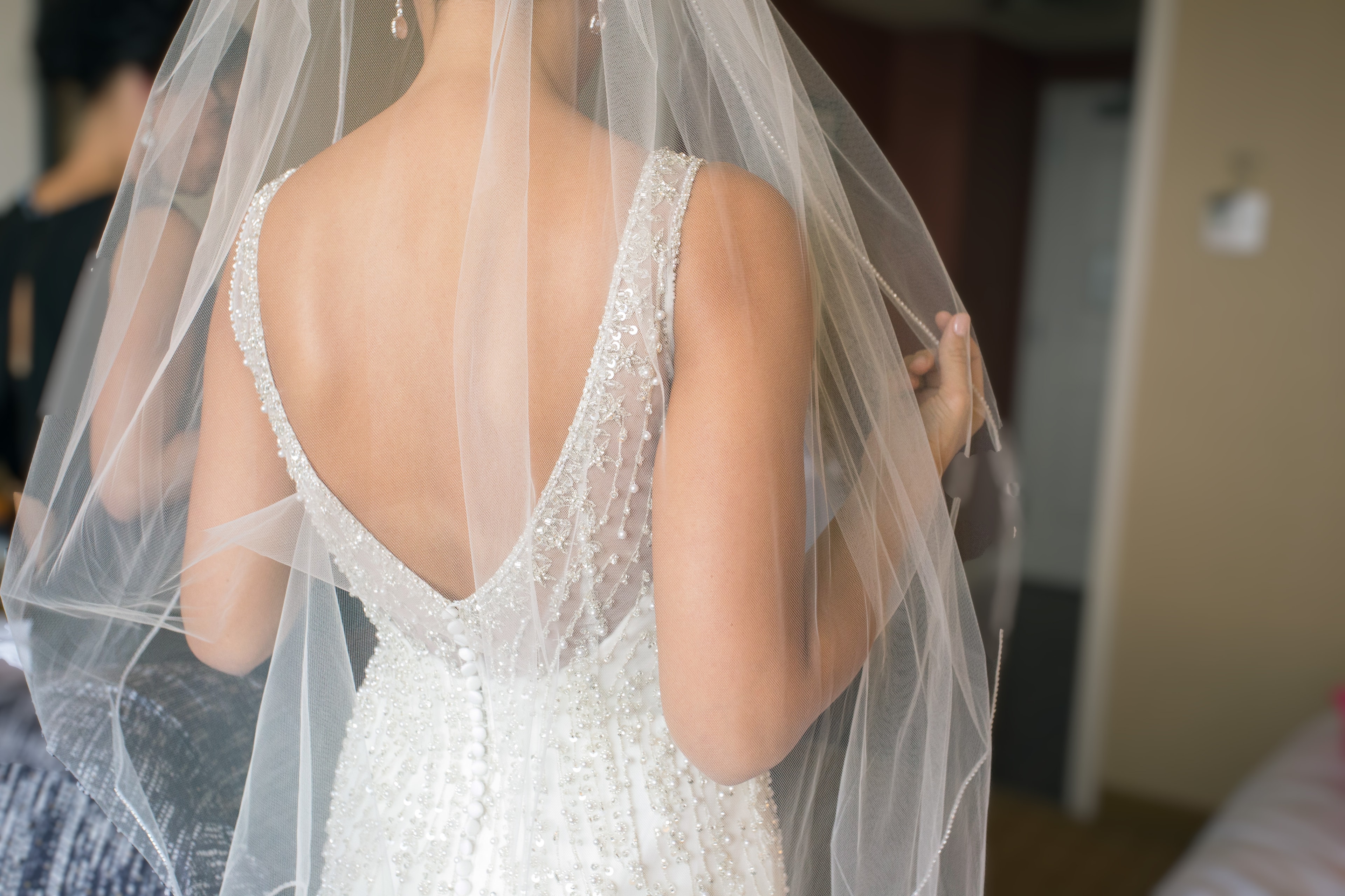 Bride portrait in soft window light